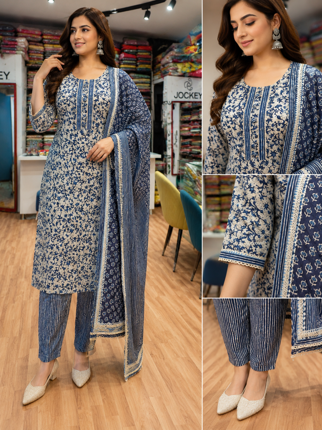readymade Cotton printed suit