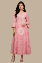 Long kurti in peach color