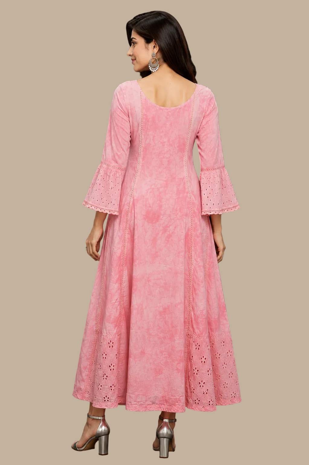 Long kurti in peach color